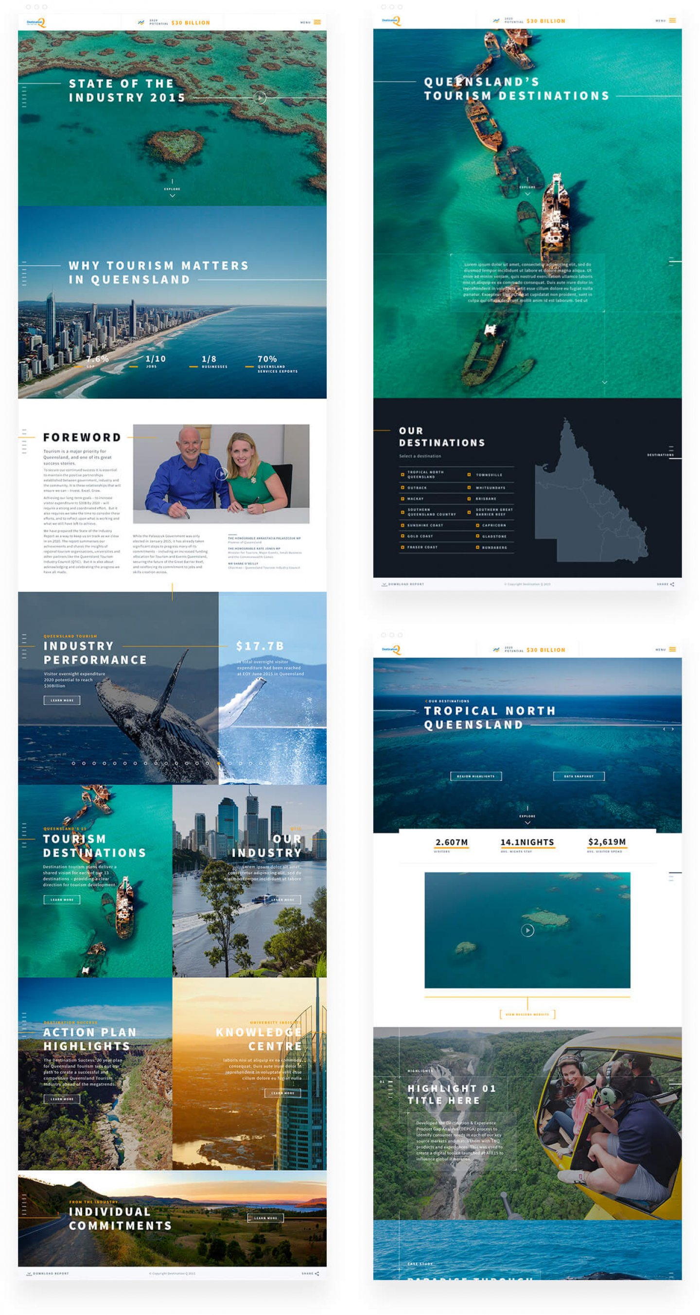 Destination QLD - website tall screens