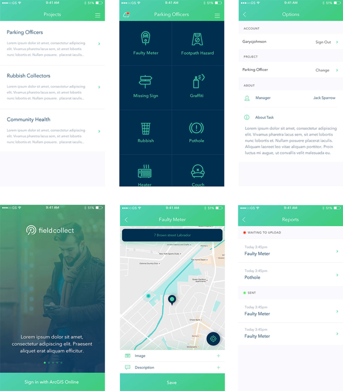 esri appsuite fieldcollect appscreens