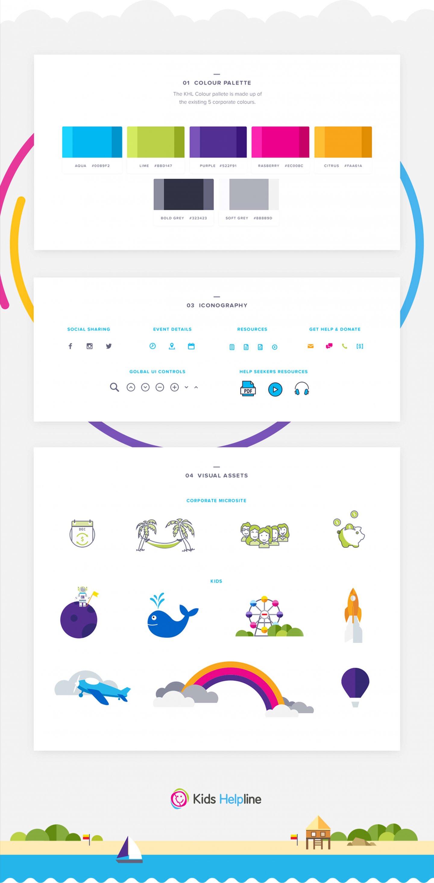 Kids Helpline Colour Palette
