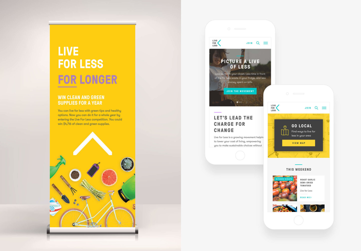 Live For Less Print and Digital Advertising