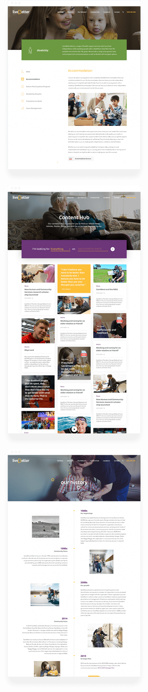 LiveBetter Content Hub Screen Capture