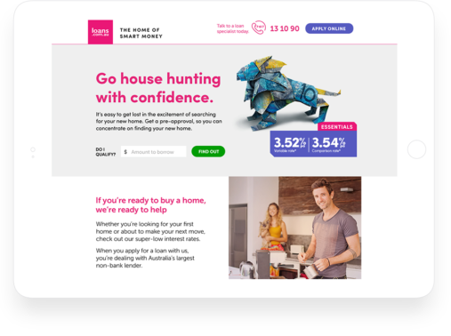 The loans website built on wordpress