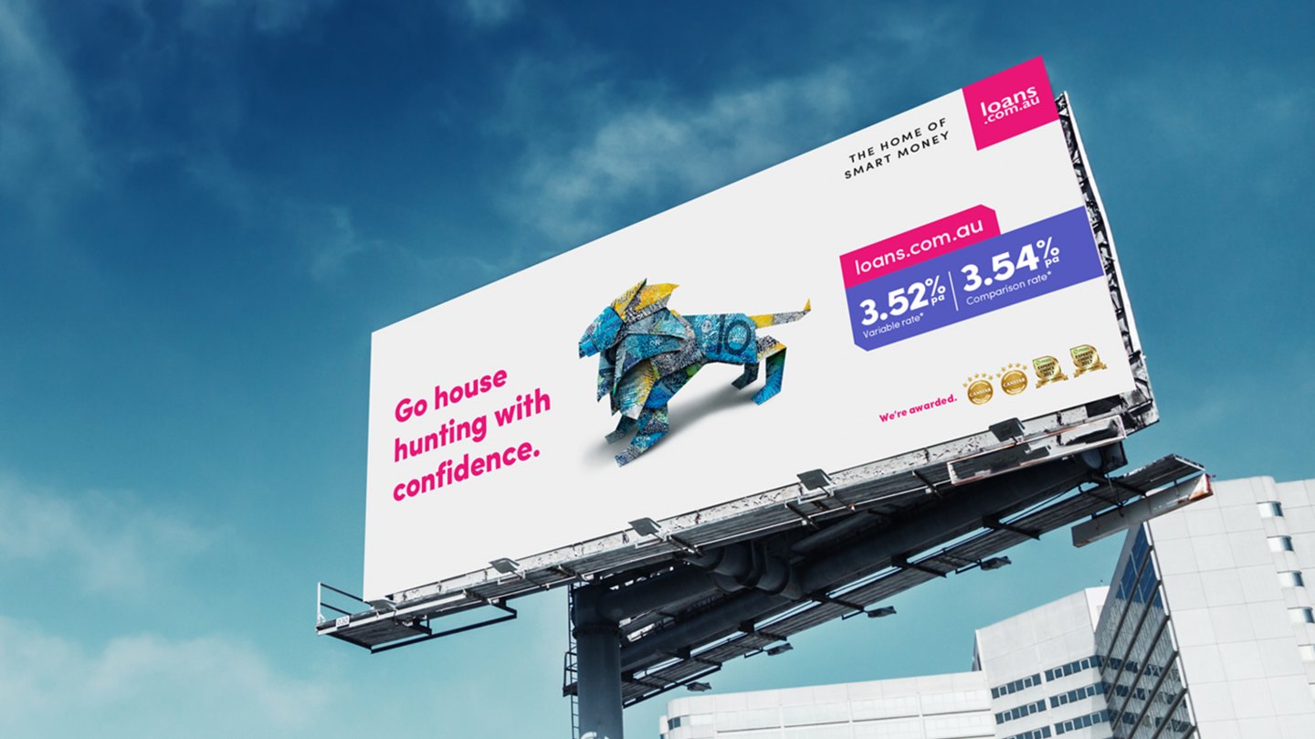 Loans Origami Lion on Billboard