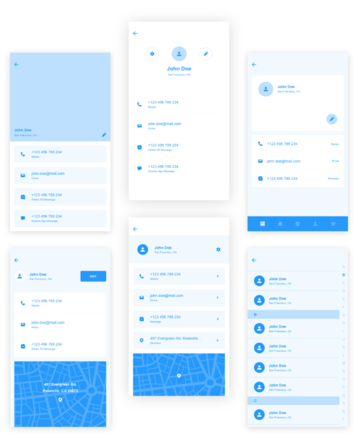 mobile screen caps show JSA's user experience agency expertise