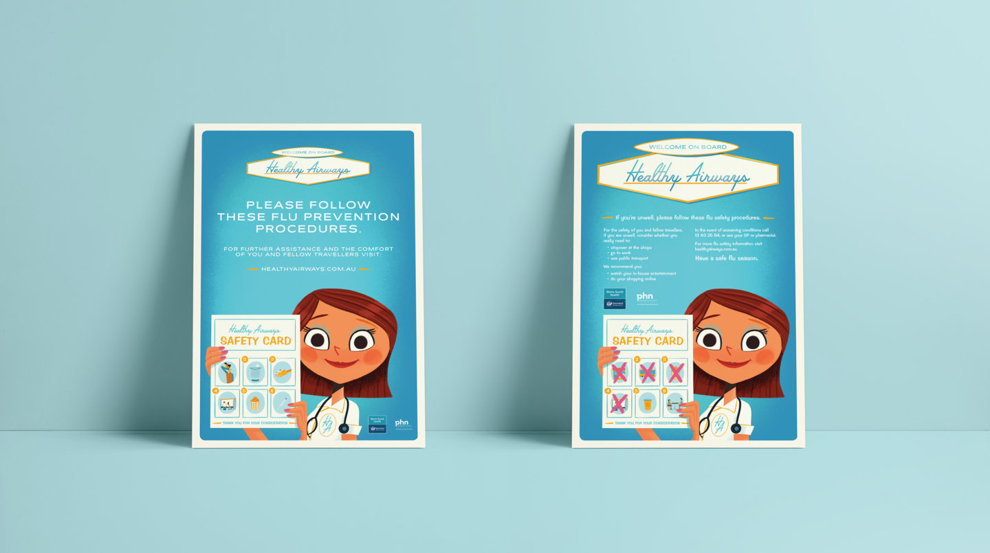 Metro South Health Flu Prevention Posters