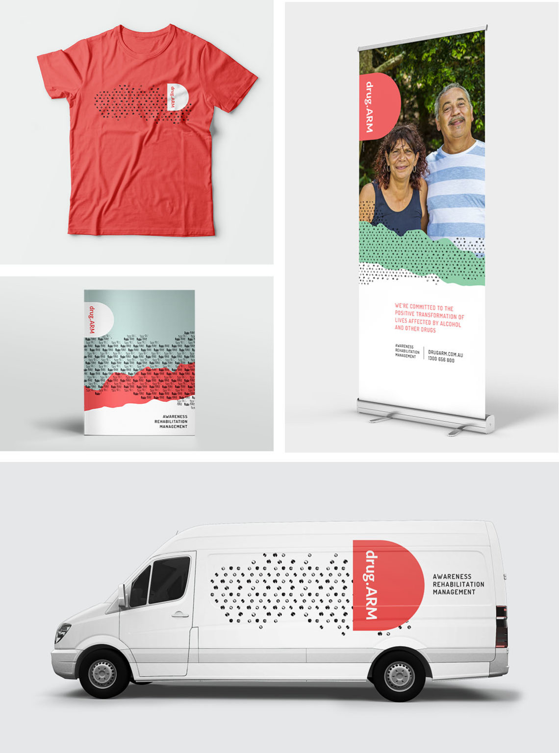 Drug ARM Grid creative mockups