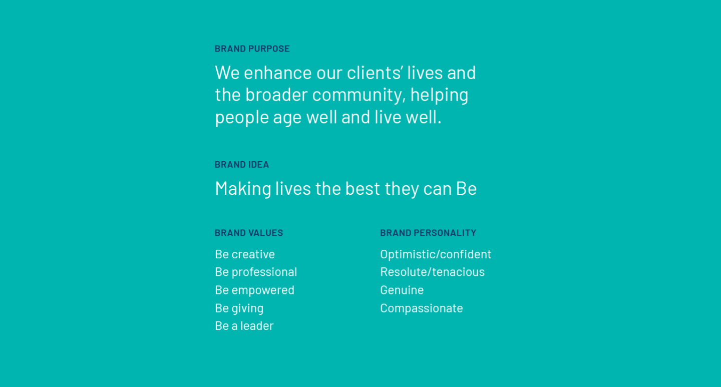 Be Brand purpose, personality, values and voice